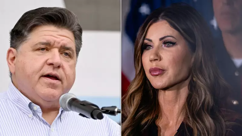Governor's Fiery Clash Over Migrant Transport: Pritzker Slams Noem's Chicago Halloween Stunt