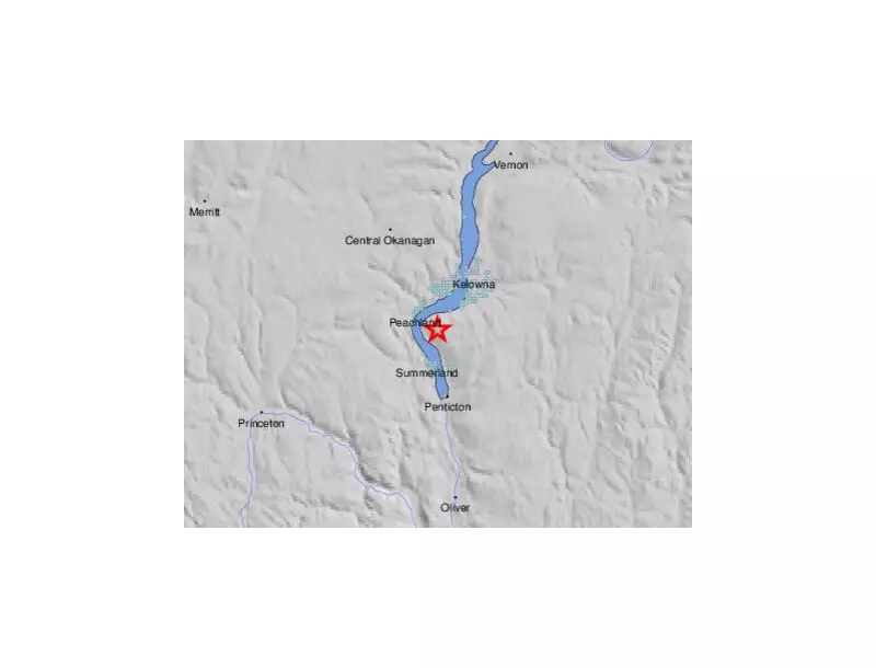 3.4-Magnitude Earthquake Shakes B.C.'s Okanagan Region
