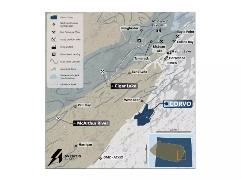 Aventis Energy Secures Drill Permits for Corvo Uranium Project in Saskatchewan