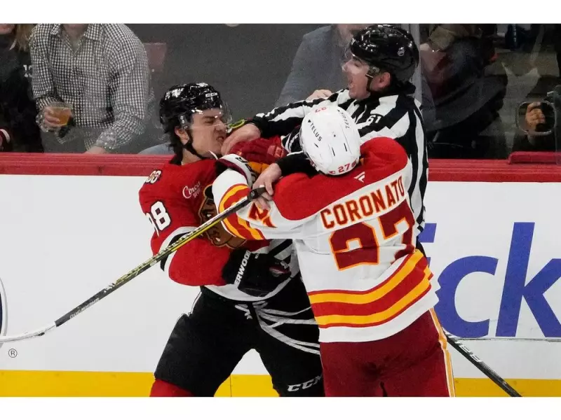 Bedard's Hat-Trick Burns Flames in 5-2 Blackhawks Victory