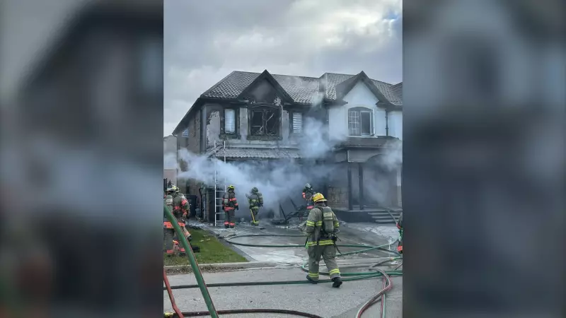 Brampton House Heavily Damaged in Two-Alarm Castlemore Road Fire