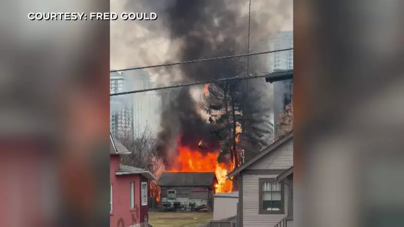 Calgary Firefighters Battle Two Structure Fires on Sunday