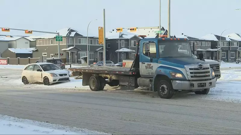 Calgary Firefighters Use Jaws of Life in Multi-Vehicle Collision Rescue