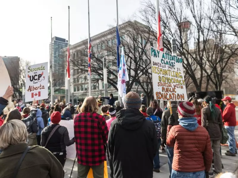 Calgary Protest: Hundreds Rally Against UCP's Notwithstanding Clause Use