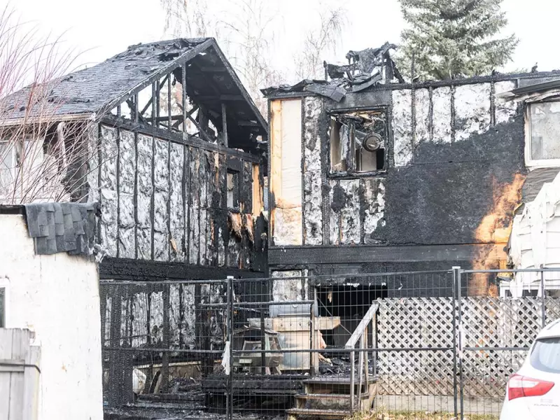 Calgary Two-Alarm Fire Destroys Homes, Two Hospitalized with Injuries