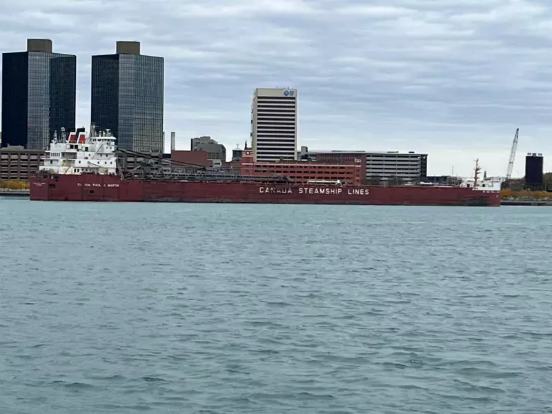 Canadian Freighter Freed After Detroit River Grounding Near Downtown