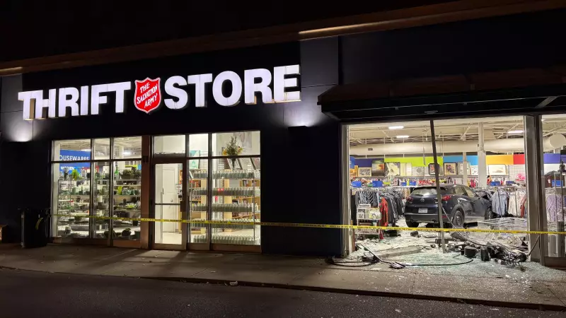 Car Crashes into Salvation Army Store in East York, One Person Hospitalized
