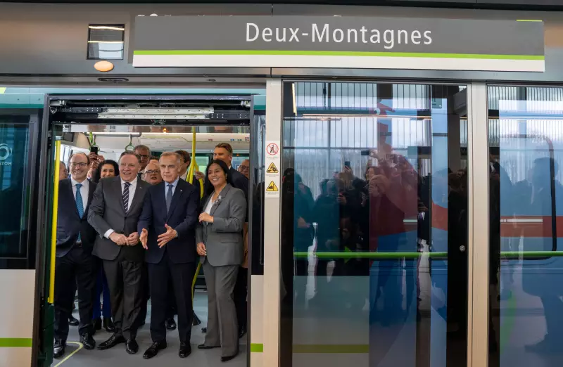 Carney and Legault Launch REM Station in Deux-Montagnes