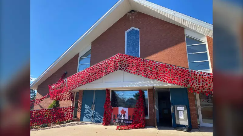 Dartmouth Church Stuns Community with Handcrafted Poppy Display for Remembrance Concert