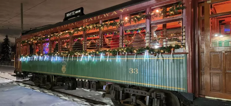 Edmonton's Festive Streetcar Returns with Christmas Car Service for 2025