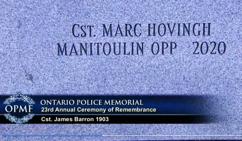 Fallen Manitoulin OPP Officer Marc Hovingh Honoured at Toronto Memorial