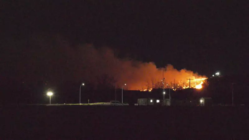 Fire Burns at GFL Waste Dump Near Edmonton, November 10