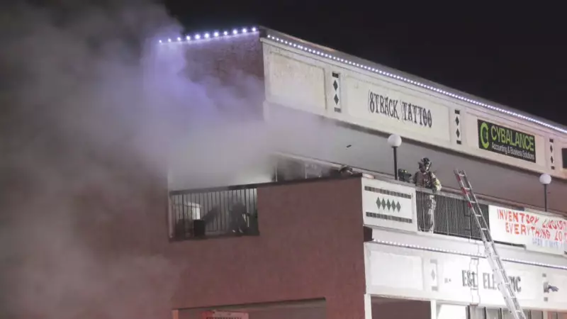 Major Strip Mall Fire Forces Road Closures in Northeast Edmonton | CTV News
