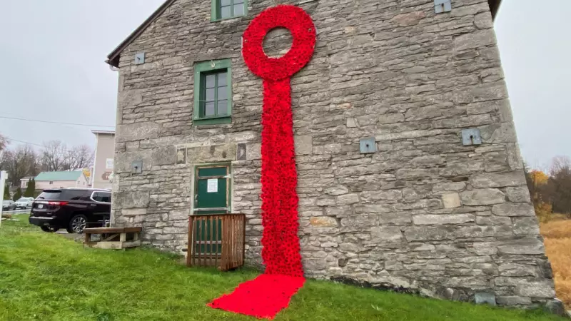 Martintown Mill Displays 1,500 Poppy Wreath for Remembrance