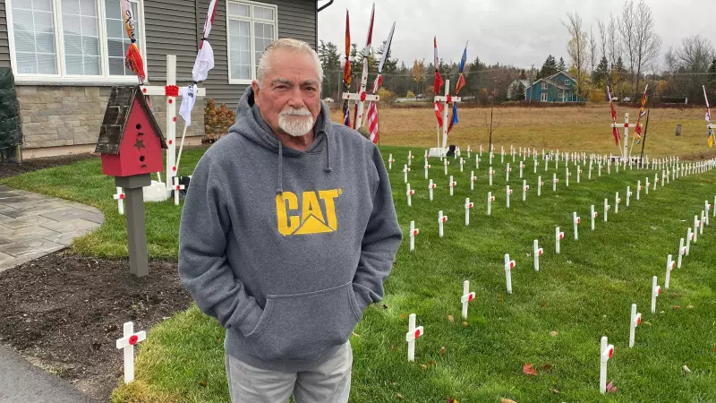 Moncton Resident Creates Moving Lawn Tribute for Veterans