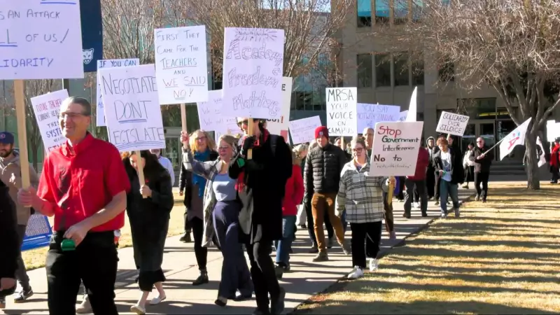 Mount Royal University Community Rallies in Support of Alberta Teachers' Association Members