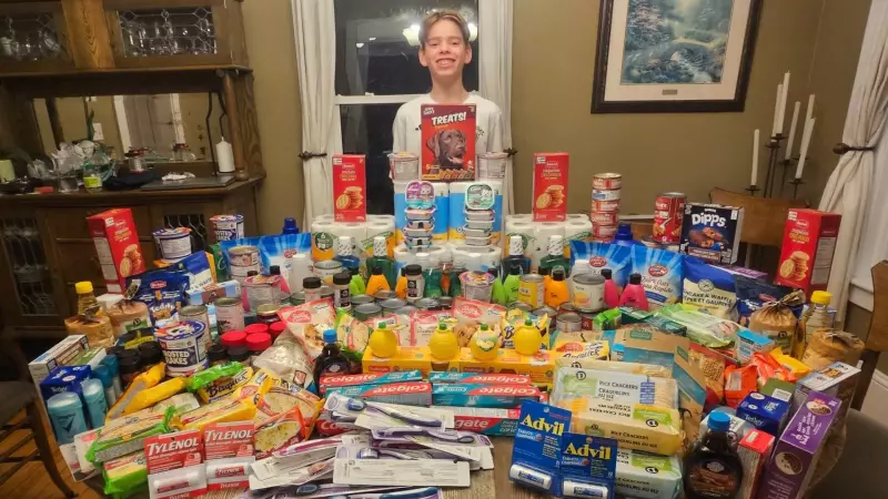 N.B. Teen Collects 3,315 Food Items for Local Food Bank