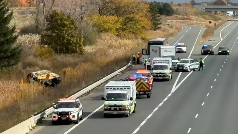 OPP: Officer Nearly Killed as Driver Ignores Highway 401 Crash Scene