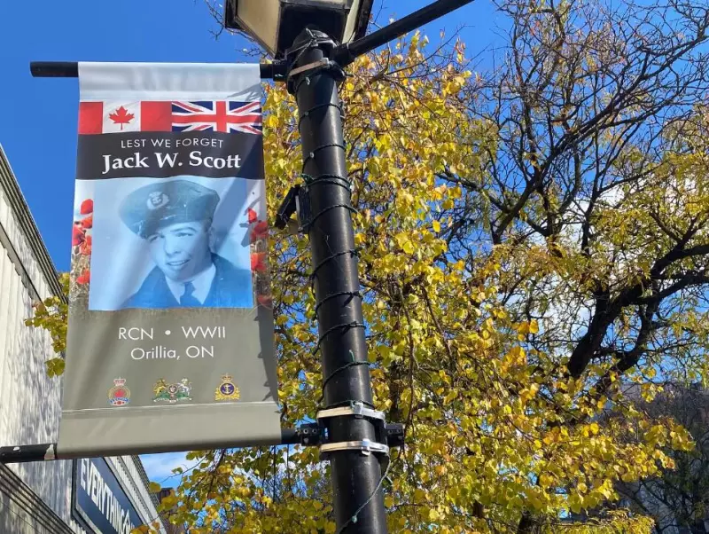 Orillia's Streets Come Alive with Tribute: Memorial Banners Honor Local Veterans