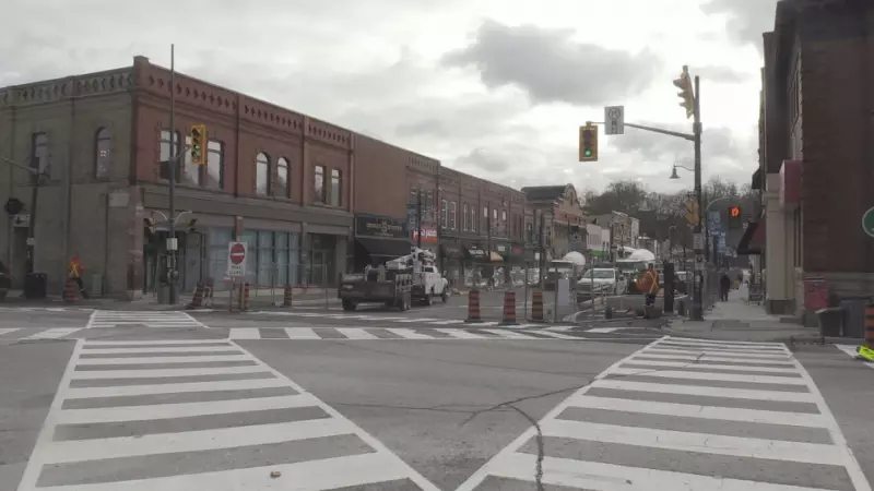 Paris Downtown Dig Winter Pause: Grand River St. Construction Halts