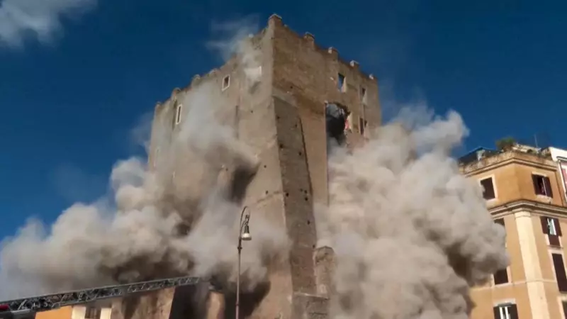 Rome Rescue Tragedy: Man Dies After Dramatic Extraction From Collapsed Medieval Tower