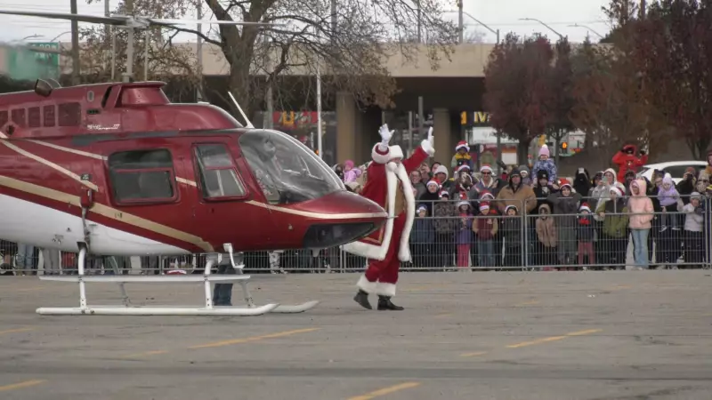 Santa Arrives by Helicopter in Windsor for Festive Season Kickoff