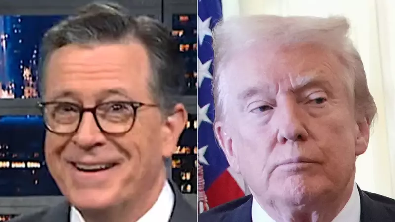 Stephen Colbert's Hilarious Take on Trump's Unusual Oval Office Photo Goes Viral