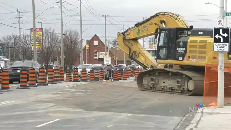 Tecumseh Road Lane Closure in Windsor Starts Monday, November 29
