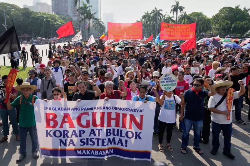 Thousands Protest Corruption in Philippines Over Stolen Flood Funds