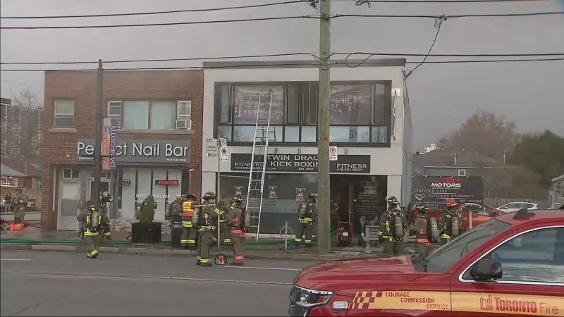 Two-Alarm Fire Erupts at Former Scarborough Kick Boxing Gym