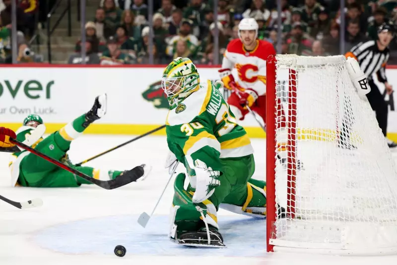 Wild's Wallstedt Shuts Out Flames with 36 Saves, Boldy Shines in 2-0 Victory