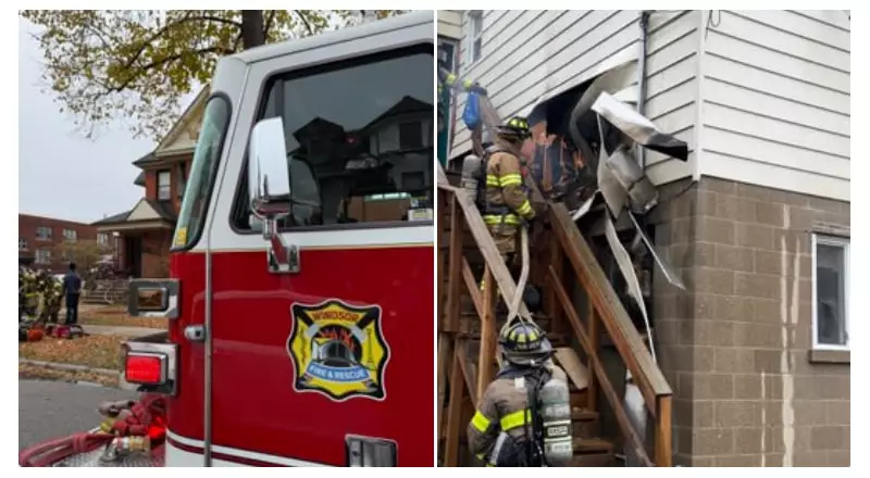 Windsor Firefighters Extinguish Marentette Avenue House Blaze
