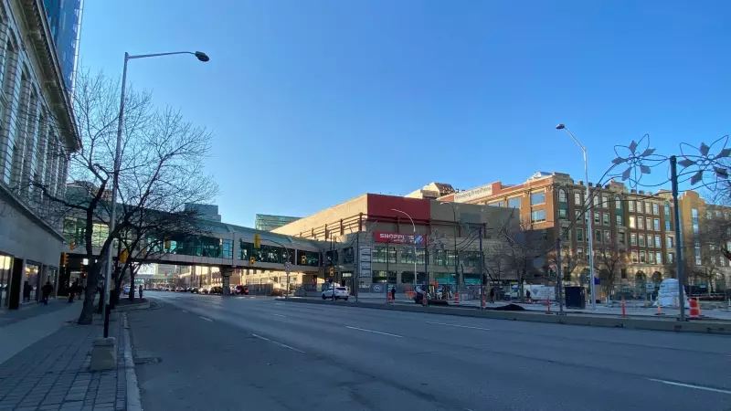 Winnipeg's Downtown Christmas Lights Missing from Temporary Poles