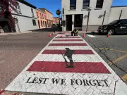 Amherstburg's Tribute Crosswalk for Veterans Restored to Pristine Condition