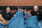 Finance Executives Sleep Out in Cold to Fight Youth Homelessness