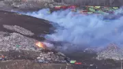 Garbage Dump Fire Continues Burning West of Edmonton