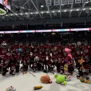 Guelph Storm Captain Nearly Breaks Teddy Bear Toss Record
