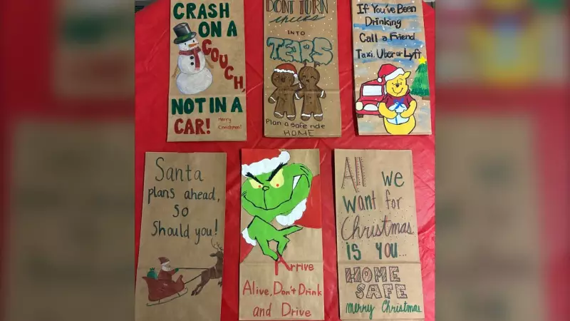 Abbotsford Students Design Anti-Drunk Driving Bags with 'Don't be a goober, get an Uber'