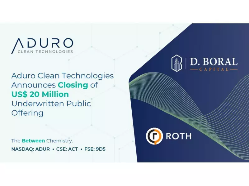 Aduro Clean Technologies Secures US$20 Million in Public Offering to Fund Clean Tech Expansion