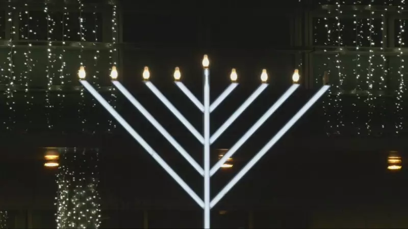 Barrie Hosts Public Menorah Lighting for Hanukkah at City Hall