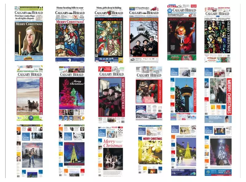 Calgary Herald's 21-Year Christmas Front Page Tradition: A Look Back