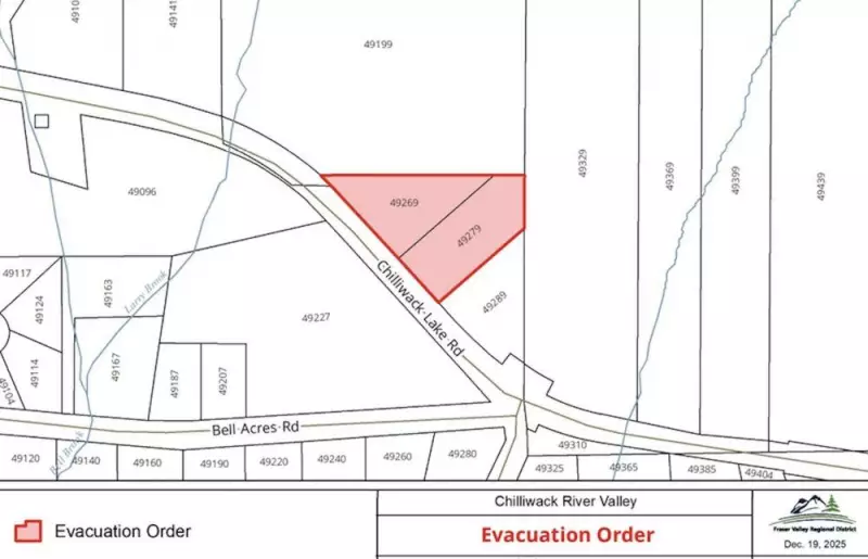 Chilliwack Evacuation Order: 2 Homes at Risk as Landslide Danger Follows Atmospheric River