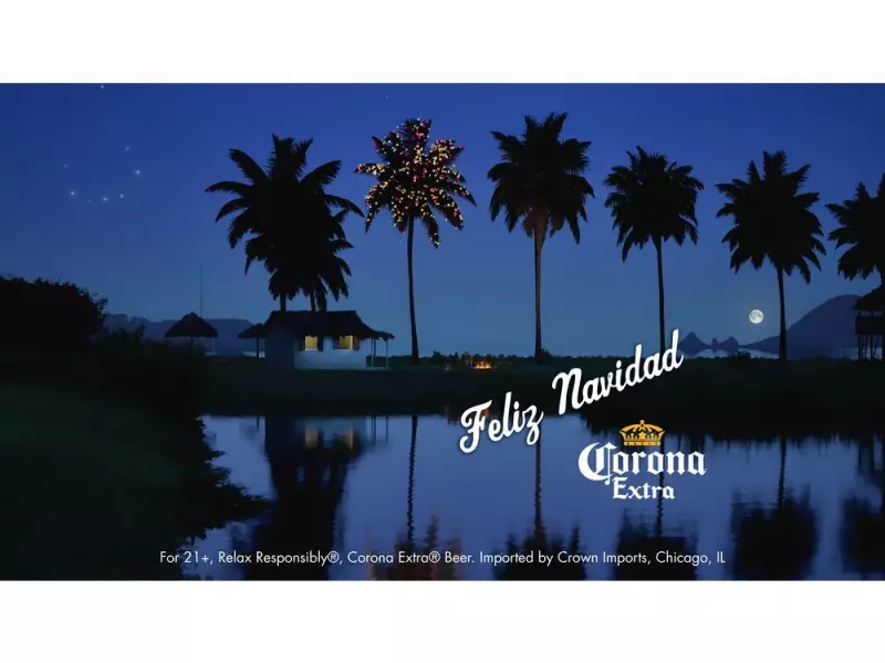 Corona Celebrates 35 Years of O'Tannenpalm with New Beach Yule Log Video