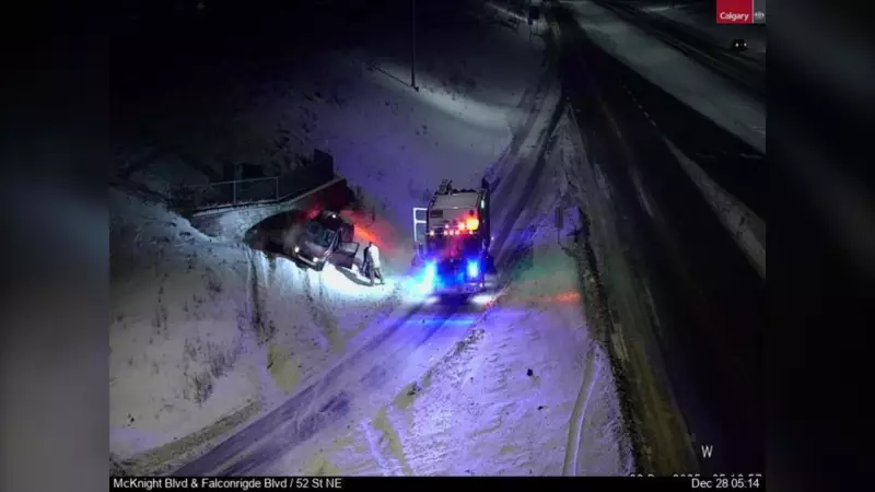 Early-Morning Collision on McKnight Blvd Injures One, Closes NE Calgary Intersection