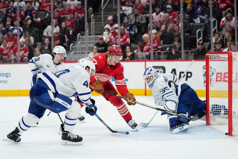 Edvinsson's OT Winner Lifts Red Wings Over Maple Leafs 3-2 in Thriller
