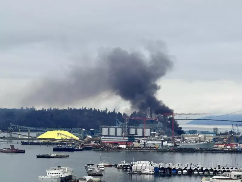 Fire crews extinguish blaze at North Vancouver industrial site