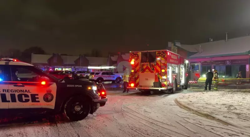 Firefighters Battle Blaze at Vaughan Commercial Plaza on December 2