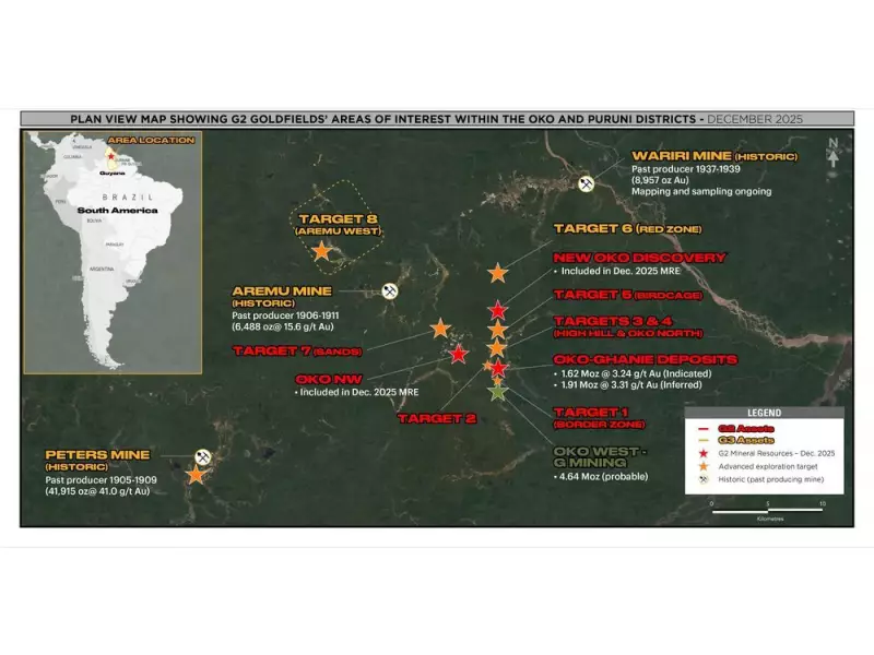 G2 Goldfields Unveils Maiden PEA for Guyana's Oko Gold Project: 3.2M Oz Potential