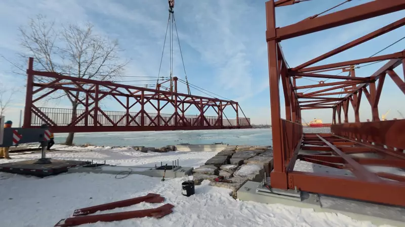 Gordie Howe Pier Installed at Windsor's Queen's Park, Opening This Week