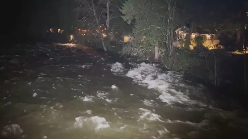 Heavy Rain Triggers Flood Fears as Seymour River Swells on North Shore